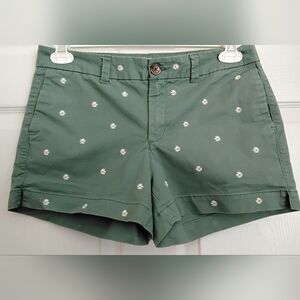 Old Navy Olive Green Women's Embroidered Shorts